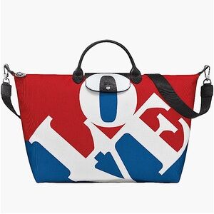 NEW🔥LONGCHAMP x Robert Indiana Large Le Pliage Duffle Bag🔥